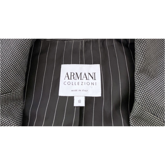 EUC Armani Collezioni Side Bow Wrap Tie Pattern Blazer Jacket 10 Made in Italy - Picture 3 of 11